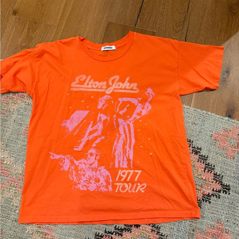 Daydreamer Orange Elton John 1977 Tour Tee